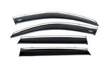 Kia Sorento II XM 2009–2014 Raamwindschermen met chromen sierlijst (set van 4, Niken) foto 4