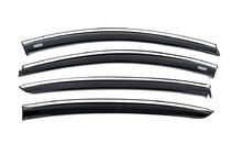 Renault Fluence 2009–2016 Raamwindschermen met chromen sierlijst (set van 4, Niken) foto 2