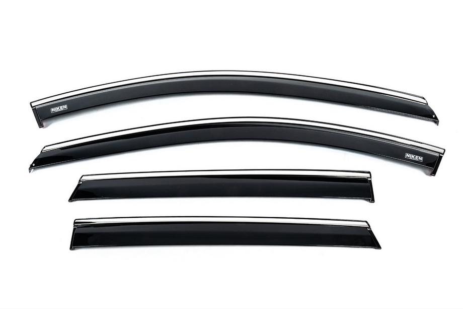 Hyundai I-20 2020– Raamwindschermen met chromen sierlijst (set van 4, Niken) Image