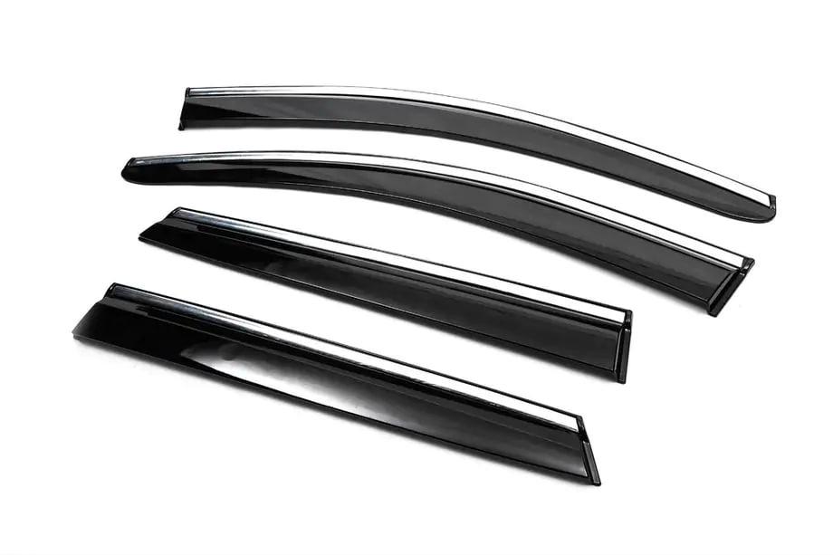 Nissan Qashqai 2014–2021 Uitverkoop Raamwindschermen met chroom (4 stuks, Sunplex Chrome) Foto 2