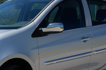 Renault Clio III 2005–2012 Buitenste raamlijstenset (4-delig, RVS) OmsaLine - Italiaans roestvrij staal foto 1