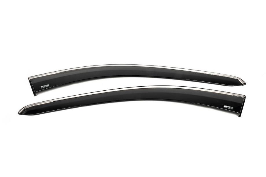 Volkswagen Caddy 2020– Raamdeflectoren met chroomstrip (set van 2, Niken) Image