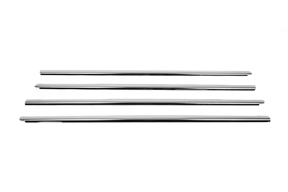 Renault Symbol 2008–2013 Buitenste raamlijsten (set 4 stuks, RVS) Foto 3