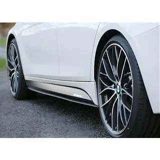 DPT V-1 dorpelverlengers (voor M-Sport/M5 dorpels, hoogglans zwart) foto 2