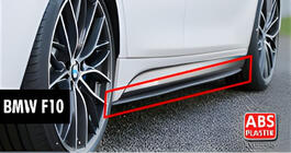 BMW 5 Serie F10/F11 2010–2016 DPT V-2 dorpel extensions (voor M-Sport/M5 dorpels, hoogglans zwart) foto 1