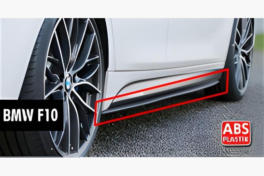 BMW 5 Serie F10/F11 2010–2016 DPT V-2 dorpel extensions (voor M-Sport/M5 dorpels, hoogglans zwart) Image