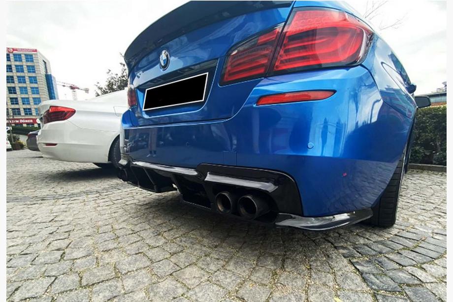 BMW 5 Serie F10/F11 2010–2016 Achterdiffuser DPT V-1 (voor M-Performance, hoogglans zwart) Image