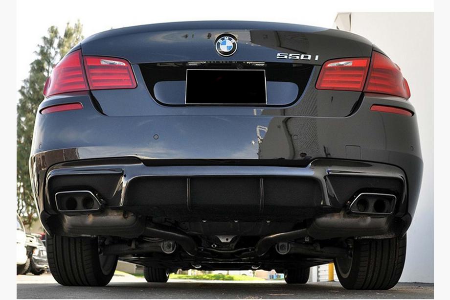BMW 5 Serie F10/F11 2010–2016 Achterdiffuser DPT V-2 (voor M-Performance, hoogglans zwart) Image