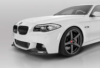 BMW 5 Serie F10/F11 2010–2016 Frontbumper lip spoiler DPT Lip V-3 (voor M-Performance, hoogglans zwart) foto 1