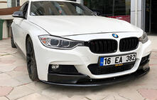 BMW 3 Serie F30/F31 2012–2019 DPT Lip frontbumper lipspoiler (voor M-Performance, hoogglans zwart) foto 1