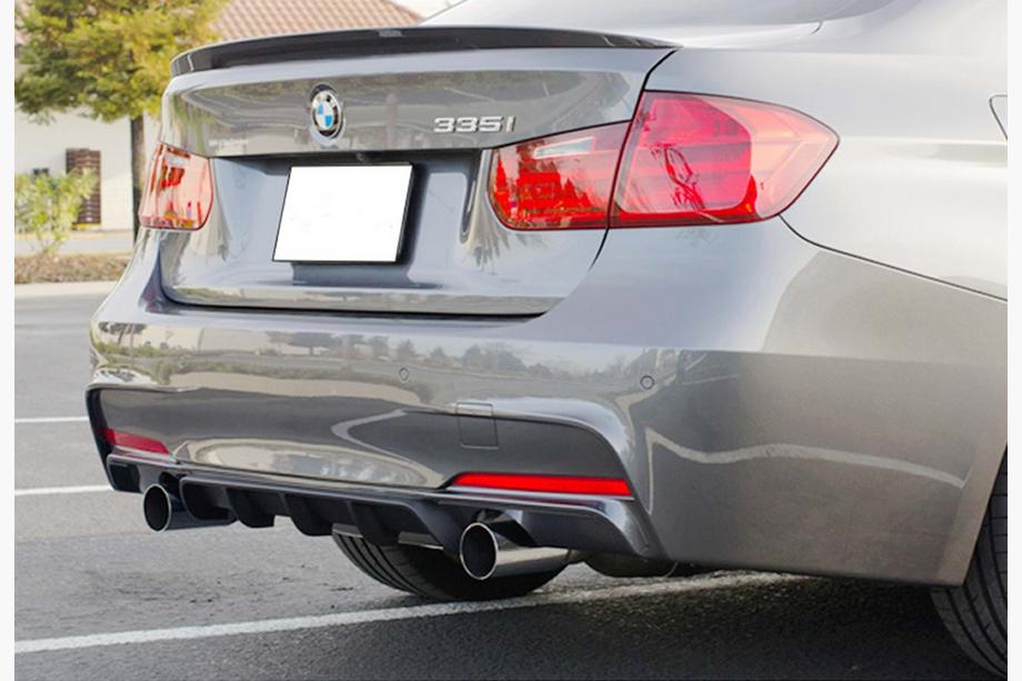 BMW 3 Serie F30/F31 2012–2019 Achterdiffuser DPT V-4 (voor M Performance, hoogglans zwart) Image
