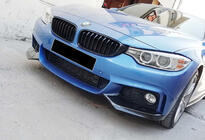 BMW 4 Serie F32/F33/F36 2012–2020 Voorbumper lip DPT Flap V-1 (voor M-Technic, hoogglans zwart) foto 3