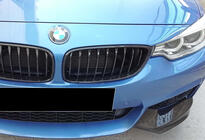 BMW 4 Serie F32/F33/F36 2012–2020 Voorbumper lip DPT Flap V-1 (voor M-Technic, hoogglans zwart) foto 5