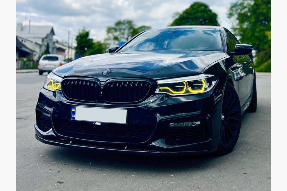 BMW 5 Serie G30/G31 2017–2023 Voorbumper lip spoiler DPT Lip V1 (voor M-Performance 2017-2020, hoogglans zwart) Foto 3