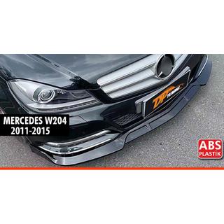 Lipspoiler voorbumper DPT V1 (2011-2015, glanzend zwart) Mercedes C-klasse W204 2007–2015 foto 1
