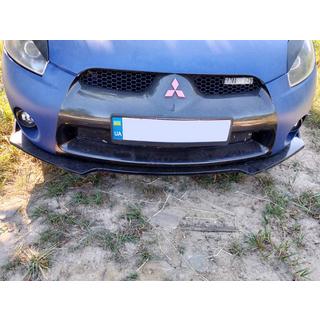Universele frontlip spoiler DPT V-1 (ABS, hoogglans zwart) foto 4