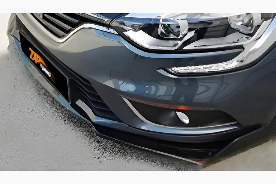 Universele front lip spoiler DPT V-2 (ABS, hoogglans zwart) Foto 4