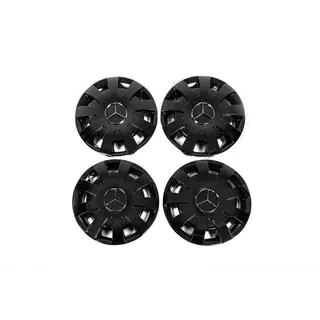 Wieldoppen zwart ABS (1-ring, set 4 st.) foto 1