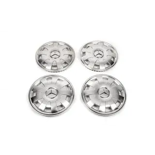 RVS wieldoppen Petals (1-delig, 4 stuks) foto 1