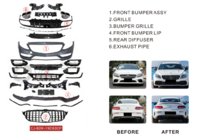 Mercedes C-klasse W205 2014–2021 Bodykit met diffuser voor Coupe (AMG C63-designs 2018-2021) foto 2
