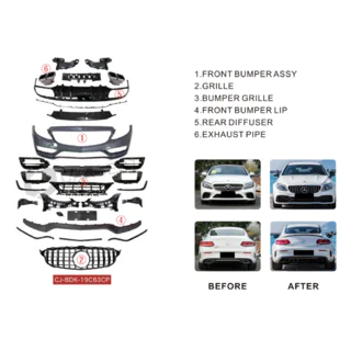 Bodykit met diffuser voor Coupe (AMG C63-designs 2018-2021) foto 2