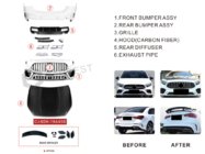 Mercedes A-Klasse W177 2018– AMG A45 bodykit (type-B) foto 2