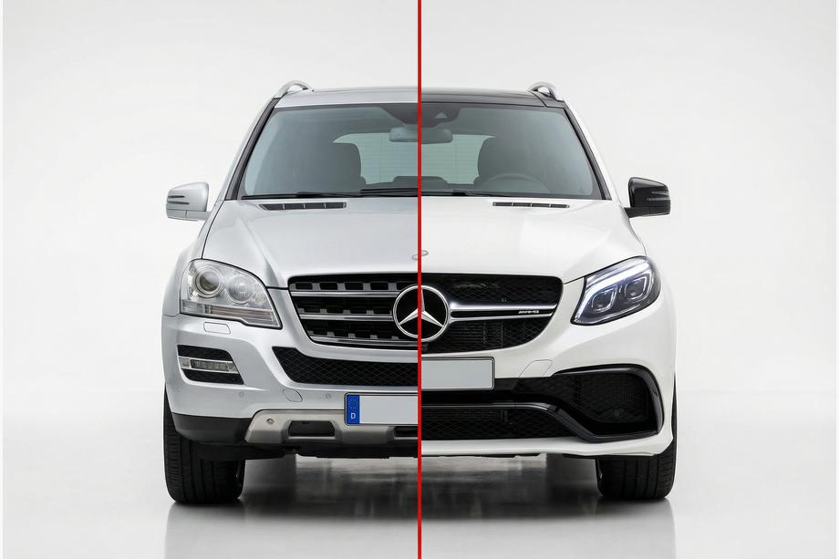 Mercedes ML W164 2005–2011 Faceliftkit voor W166 GLE63 AMG Image