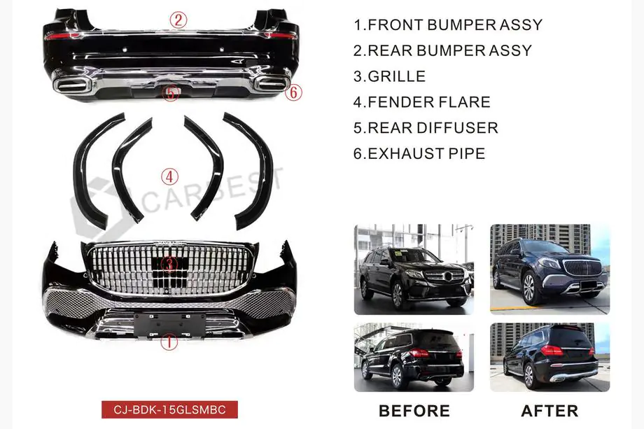 Mercedes GL/GLS-klasse X166 2012–2019 Maybach bodykit (voor GLS) Foto 2