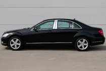 Mercedes S-class W221 2005–2013 RVS deursstijl sierlijsten (6-delig) foto 1