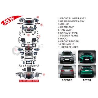 Restyling bodykit voor X5M F95 2024 BMW X5 E70 2007–2013 foto 3