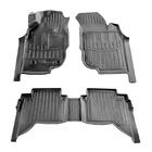 Toyota Hilux 2006–2015 Stingray 3D rubberen vloermatten (Crew Cab, 5 stuks) foto 1