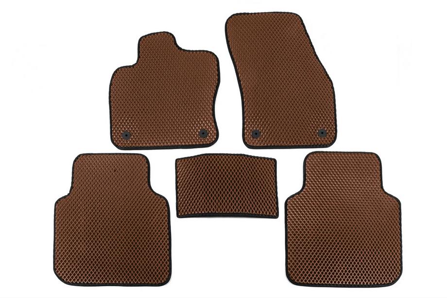 Volkswagen Tiguan 2016–2023 EVA automatten (Allspase, 2 rijen, Bruin) Image