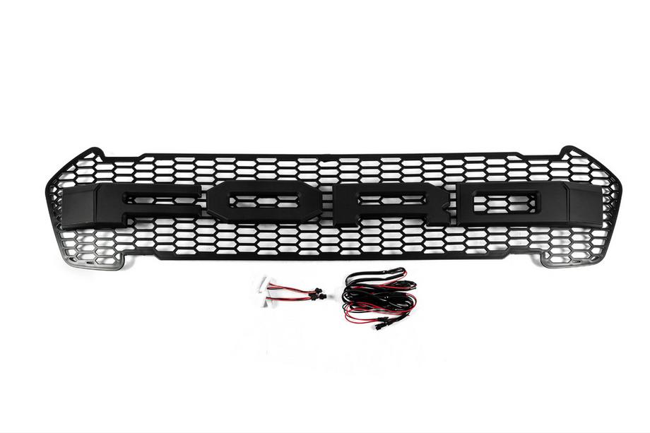 Ford Ranger 2011–2022 Voorgrille (2015-2018, zwart, LED) Image