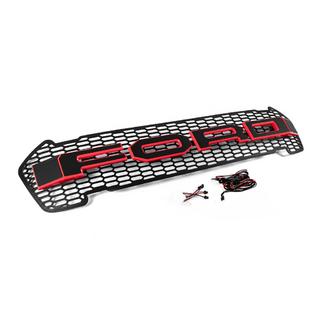Voorgrille (2015-2018, rood, LED) Ford Ranger 2011–2022 foto 3