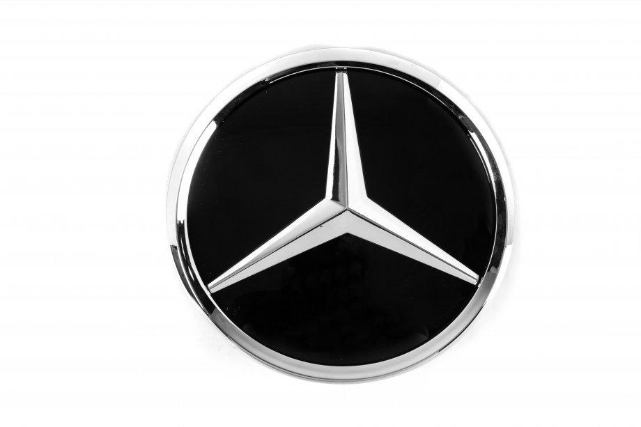 Mercedes Vito/V-klasse W447 2014– Afgeprijsd: Voorembleem onder glas, chroomrand a2048806406 Foto 1