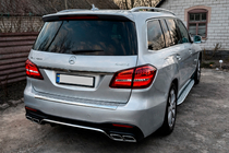 Mercedes GL/GLS-klasse X166 2012–2019 Achterdiffuser GLS63 AMG (met chrome uitlaattips) foto 1