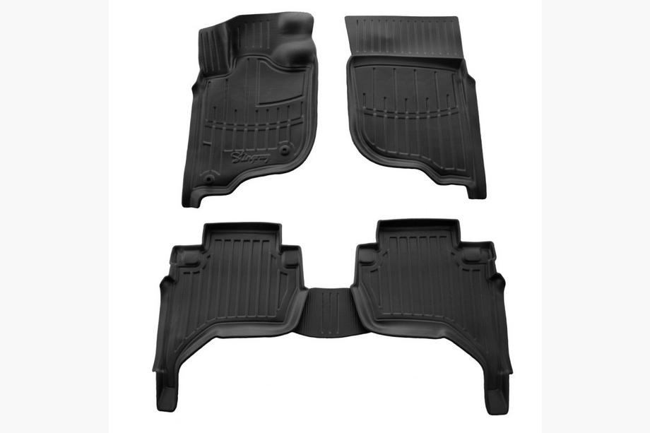 Mitsubishi L200 2006–2015 Stingray 3D rubberen vloermatten voor het interieur (EU, KAOT, 5 stuks) Image