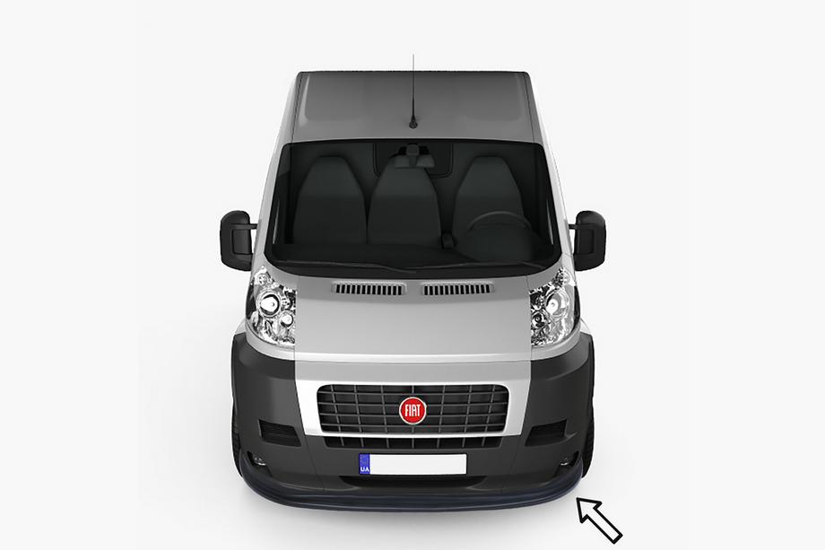 Fiat Ducato 2006–2025 Voorbumper frontlip ESA (2006-2013, zwart) Image
