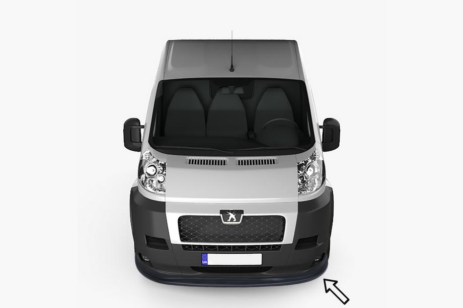 Peugeot Boxer 2006–2025 Voorbumper frontlip ESA (2006-2013, zwart) Image