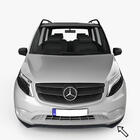 Mercedes Vito/V-klasse W447 2014– ESA frontlip (zwart) foto 1