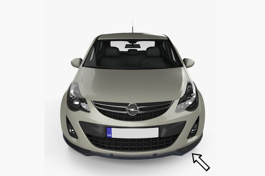 Opel Corsa D 2007–2014 ESA voorlip spoiler (2010-2014, zwart) Image