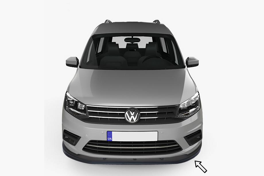 Volkswagen Caddy 2015–2020 ESA frontlip (zwart) Image