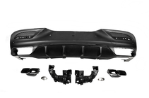 Mercedes GLE Coupé C292 2015–2019 Achterdiffuser met uitlaatsierstukken, zwart (GLE63-design) foto 1