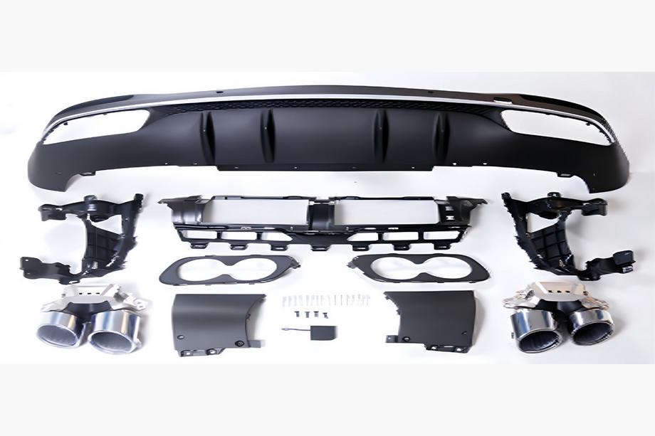 Mercedes GLS X167 2019– Achterdiffuser met uitlaatsierstukken Silver (voor GLS53) Image