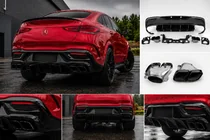 Mercedes GLE Coupé C167 2019– Achterdiffuser met uitlaatsierstukken, zwart (GLE63-design) foto 1