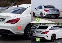 Mercedes CLA C117 2013–2019 Achterdiffuser Black (CLA45-design met uitlaatsierstukken) foto 2