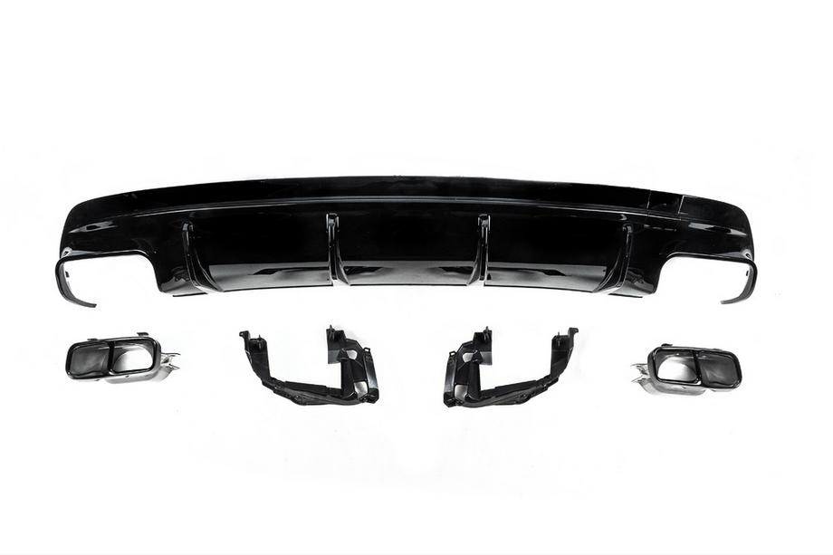Mercedes CLA C117 2013–2019 Achterdiffuser Black (CLA45-design met uitlaatsierstukken) Image