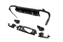 Mercedes E-class W213 2016–2023 Achterdiffuser met uitlaatsierstukken E63-Design Black (voor AMG/AMG-Line 2016-2020) foto 4