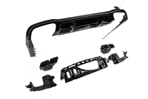 Mercedes E-class W213 2016–2023 Achterdiffuser met uitlaatsierstukken E63-Design Black (voor AMG/AMG-Line 2016-2020) foto 5