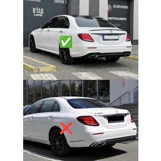 Achterdiffuser met uitlaatsierstukken E63-Design Black (voor AMG/AMG-Line 2016-2020) foto 2